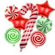thumbnail image 2 of Globos de aluminio con forma de bastón de caramelo para fiesta de Navidad, muletas de Papá Noel, globos de caramelos rojos y verdes, regalos para fiestas de Año Nuevo, decoración navideña para el hoga, 2 of 5