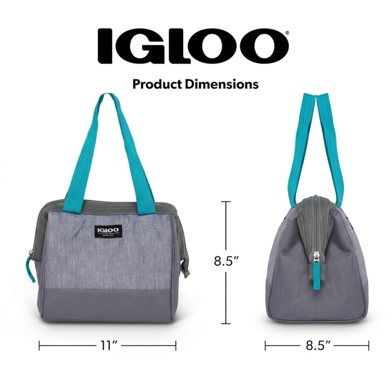 igloo travel tote cooler bag Neutral gray design features a chic geometric wireframe pattern in a lighter shade and complementary pink accents Igloo Leftover Tote Cooler Bag,