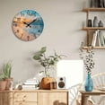 thumbnail image 6 of VOCOO 10-Inch Beach Sunset Wall Clock, Silent Non-Ticking Wooden Round Clock, Battery Operated Decorative Analog Clock for Living Room Bedroom Kitchen Bathroom, 6 of 10