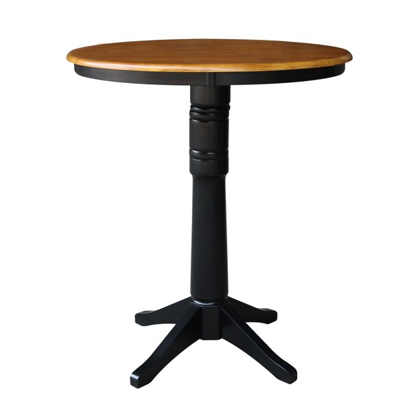 36 Round Solid Wood Bar Height Pedestal Dining Table In Black Cherry By International Concepts Com 36 Round Solid Wood Bar Height, Bar Height Pedestal Table
