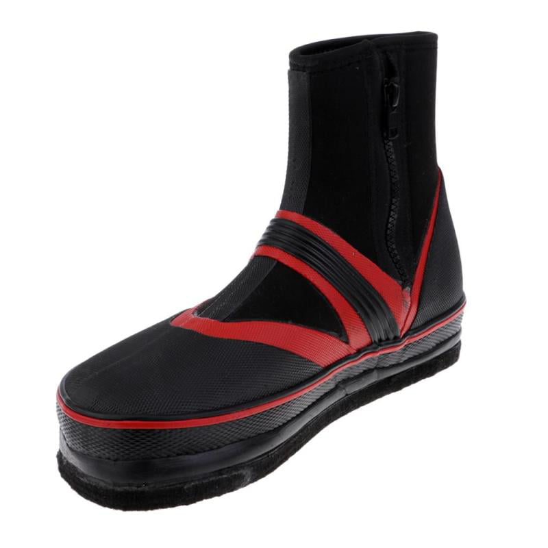 Rock Fishing Wading Shoes Waterproof Anti-Slip Felt Spike Sole Boots 