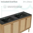 thumbnail image 5 of Classe 60" Freestanding Bathroom Vanity in Golden Oak with Black Double Basin Sink Top, 5 of 12