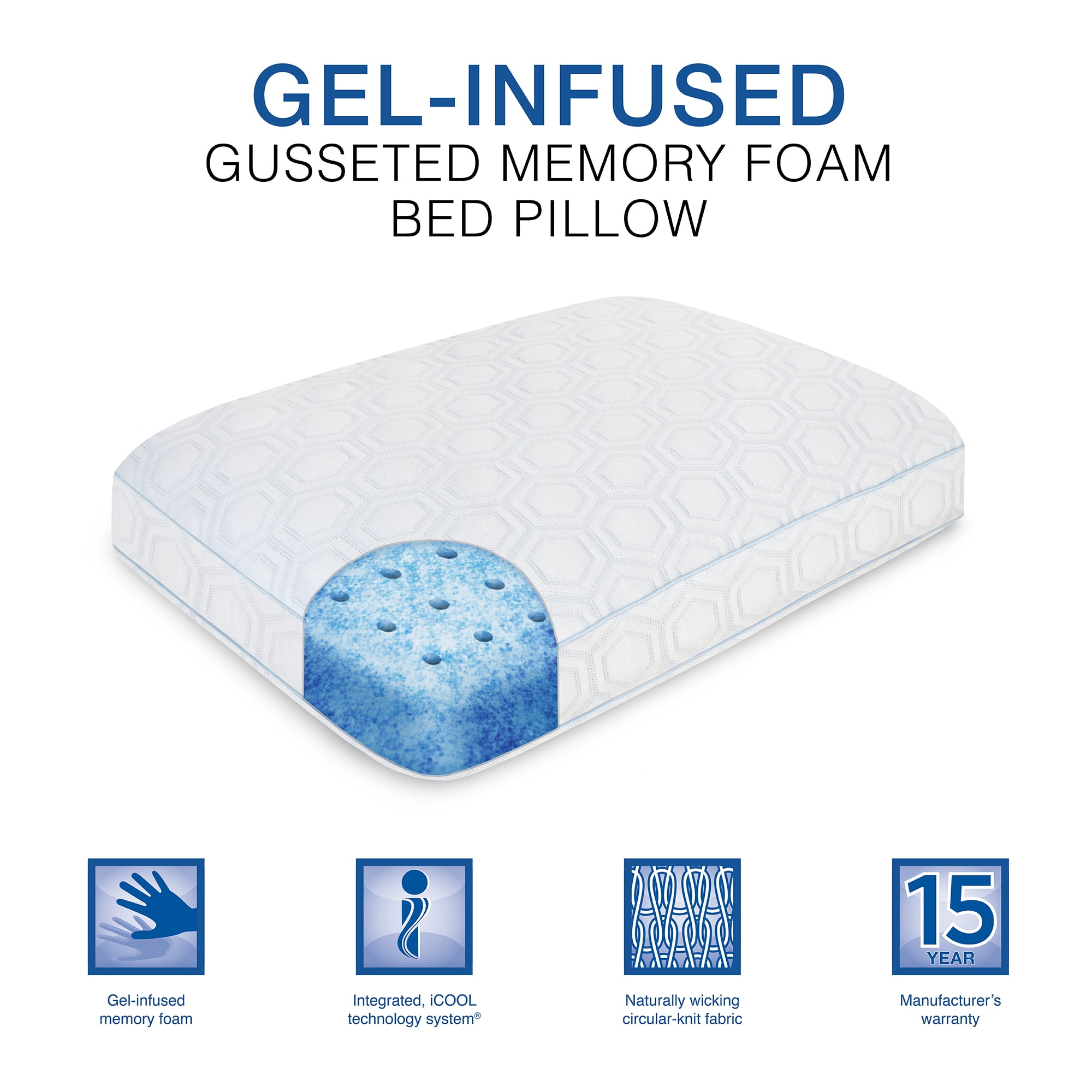 Sensor gel clearance memory foam pillow