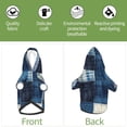 thumbnail image 6 of Cauagu Indigo Patchwork Quilt Pattern Winter Pet Hoodie Sweatshirts- Dog Hoodie Sweater with Leash Hole - Cute Dog Hoodie - Pet Clothes Puppy Cat Custume -Large, 6 of 8