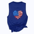 thumbnail image 3 of Tops sin mangas del día de la independencia de las mujeres Tops de chaleco sin mangas con estampado de cuello redondo Pompotops  lopia988589, 3 of 6