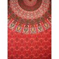 thumbnail image 2 of Indian Mandala Print Tapestry Cotton Bedspread 92" x 82" Full Red, 2 of 2