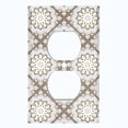 thumbnail image 2 of Metal Light Switch Plate Cover Mandala Green Tan Floral Pattern Damask MDL108, 2 of 13