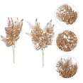 thumbnail image 3 of Gymnture christmas Christmas Golden Leaves Artificial Foliage Xmas Decor (70 characters), 3 of 10