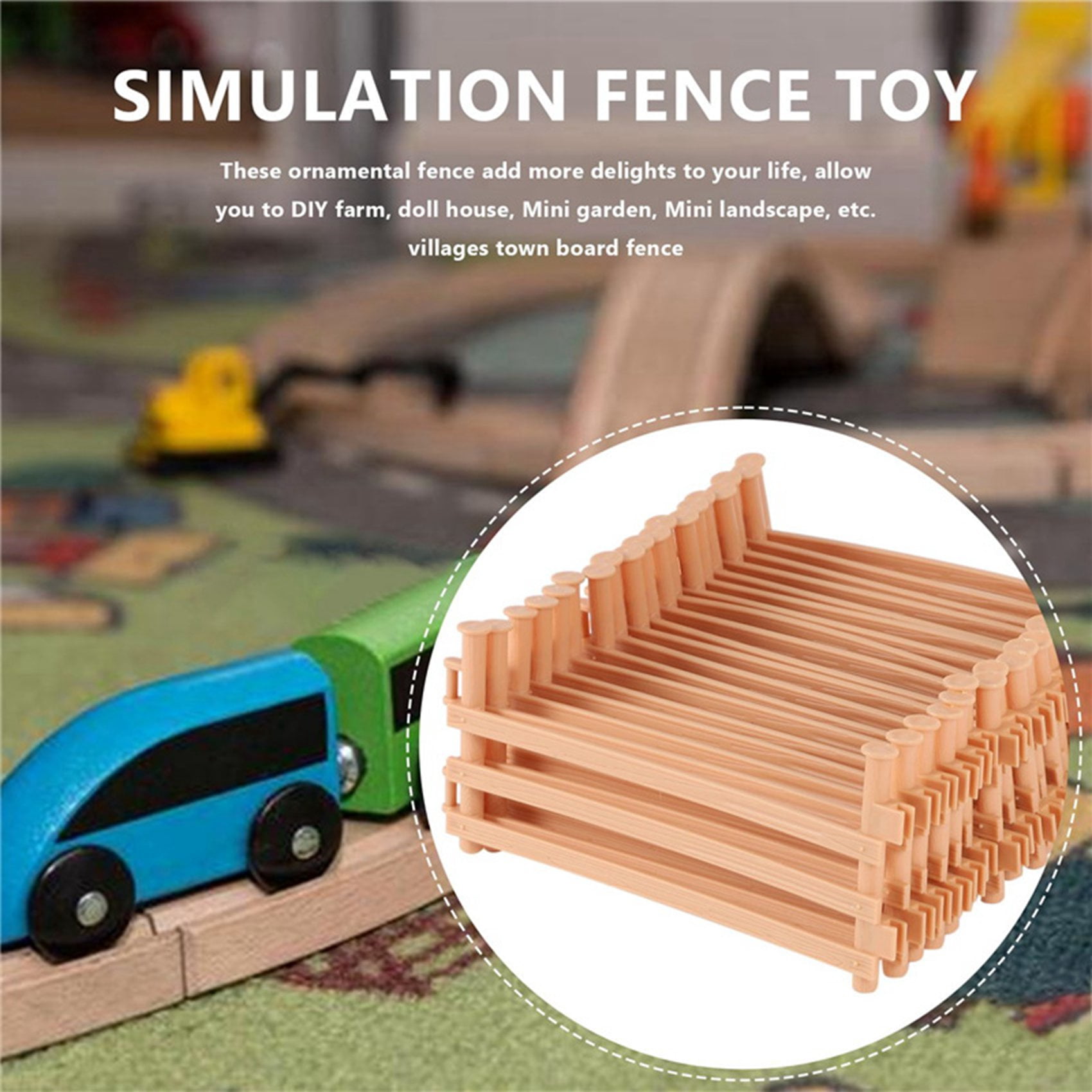 20Pcs Mini Fence Plastic Garden Fence Toys Fairy Garden Fence Panels