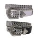 thumbnail image 4 of Cinturón de diamantes de imitación para hombres y mujeres, vaquero occidental, vaquera, cinturón de cuero con tachuelas para pantalones vaqueros, 4 of 5