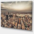 thumbnail image 2 of Manhattan Skyscrapers Aerial View - Modern Cityscape Canvas Art Print, 2 of 4