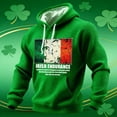thumbnail image 2 of CONZONE Men's St. Patrick's Day Hoodies Green Letter Graphic Hoodie For Men Long Sleeve Pullover Hooded Sweatshirt Soft Fall Winter Sweatshirts, 2 of 5