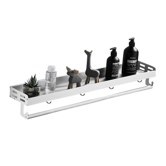 EGNMCR Hooks for Hanging Floating Shelves Wall Mounted Storage Shelves for Kitchen Bathroom With Hook Brush Shelf