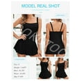 thumbnail image 6 of DOKOTOO Womens Tummy Control Bathing Suit Ladies One Piece Swimsuits Black Swimdress Sexy Beachwear Ruched Swimsuit Size 18, 6 of 8