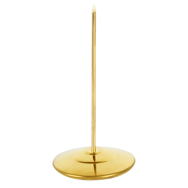 KAKOWELY Spike Receipt Holder Practical Menu Summons Fork Invoice Document Notes Stainless Steel Needle Holder5.71"X3.27"X3.27"