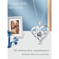 thumbnail image 2 of I Love You Necklace 100 Languages Projection Necklace 925 Sterling Silver Heart Butterfly Pendant Necklace jewelry Romantic Gifts for Friend Women Birthday Anniversary, 2 of 10