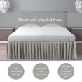 thumbnail image 5 of PiccoCasa Pleated Bed Skirts Polyester Solid Dust Ruffle 14 inch Drop, Light Gray, 5 of 6