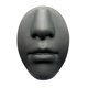 thumbnail image 1 of Simulación de modelo de cara de silicona portátil profesional para sesión de fotos de labio Negro Baoblaze Maniquí de cara, 1 of 6