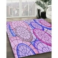 thumbnail image 3 of Ahgly Company Machine Washable Indoor Square Transitional Blossom Pink Area Rugs, 4' Square, 3 of 7