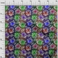 thumbnail image 3 of oneOone Viscose Jersey Medium Blue Fabric Colourful Animal Face Craft Projects Decor Fabric Printed By The Yard 60 Inch Wide, 3 of 4