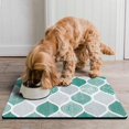 thumbnail image 2 of Boho Retro Floral Pet Feeding Mat-Absorbent Pet Placemat for Food and Water Bowl, with Waterproof Rubber Backing, Quick Dry Water Dispenser Mat for Dog and Cat (16"x24"), 2 of 6