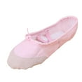 thumbnail image 3 of AnuirheiH Girls Dancing Shoes Ballet Elastic Band Dance Shoes Canvas Gymnastics Flats Split Sole Shoes 4$ off 2nd item, 3 of 8