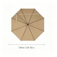 thumbnail image 2 of Topukaiba Patio Umbrella Replacement Canopy 130 Inches Khaki, 2 of 6
