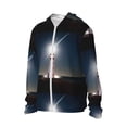 thumbnail image 3 of Goofa Peggy's Cove Lighthouse Printed Women's UPF 50+ Sun Protection Hoodie Jacket Lightweight Long Sleeve Sun Shirt for Women with Pocket Hiking Outdoor-, 3 of 9