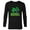 Black, variant on Marvel Logo Hulk Four-Leaf Clovers Green St Patrick’s Day - Long Sleeve T-Shirt for Men - Customized-White