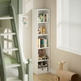thumbnail image 6 of HOMLUX 9" x 12" x 52" Storage Shelf 5 Tier Cube Bookcase, Suitable for Small Space, White, 6 of 7