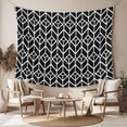 thumbnail image 2 of Geometric Tapestry for Bedroom Wall Hanging Tapestry, Modern Abstract Lines Texture Black Ceiling Backdrop Tapestries Poster Blanket Wall Decor for Teens Room Living Room Dorm 59" x 79", 2 of 8