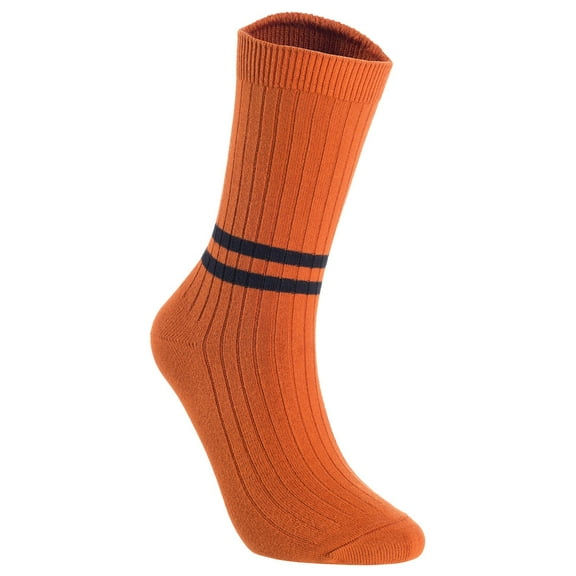 Lian LifeStyle Attractive Women's 1 Pair Mid Calf Cotton Socks, HR1790, Size 6-9, Color Brick Red