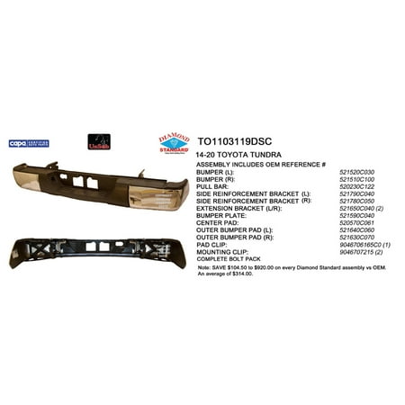 CAPA for 2014-2021 Tundra Step Bumper Assembly TO1103119C DSC