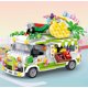 thumbnail image 5 of Bloques de coche comedor para niños, juguete educativo para aliviar el aburrimiento, camión de bloques de construcción de comida para niños y niñas, coche de frutas, 604 bloques, 5 of 12