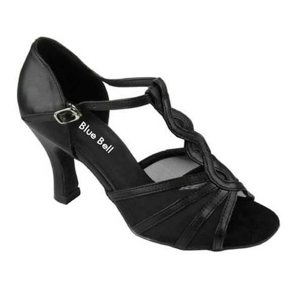 Blue Bell Shoes HANDMADE Women's Ballroom Wedding Competition Dance Shoes Lacey - Black - 2.5" -9