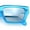 Blue, variant on Neon Mod Silver Mirror Narrow Rectangle Cat Eye Plastic Retro Sunglasses Yellow