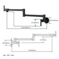 thumbnail image 3 of Wowow Pot Filler Faucet Matte Black Wall Mount Brass Pot Filler Folding Kitchen Faucets Over Stove, 3 of 7