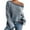 Blue, variant on Texiao Sweaters for Women,Women's Off Shoulder Long Sleeve Loose Knit Pullover Jumper Top