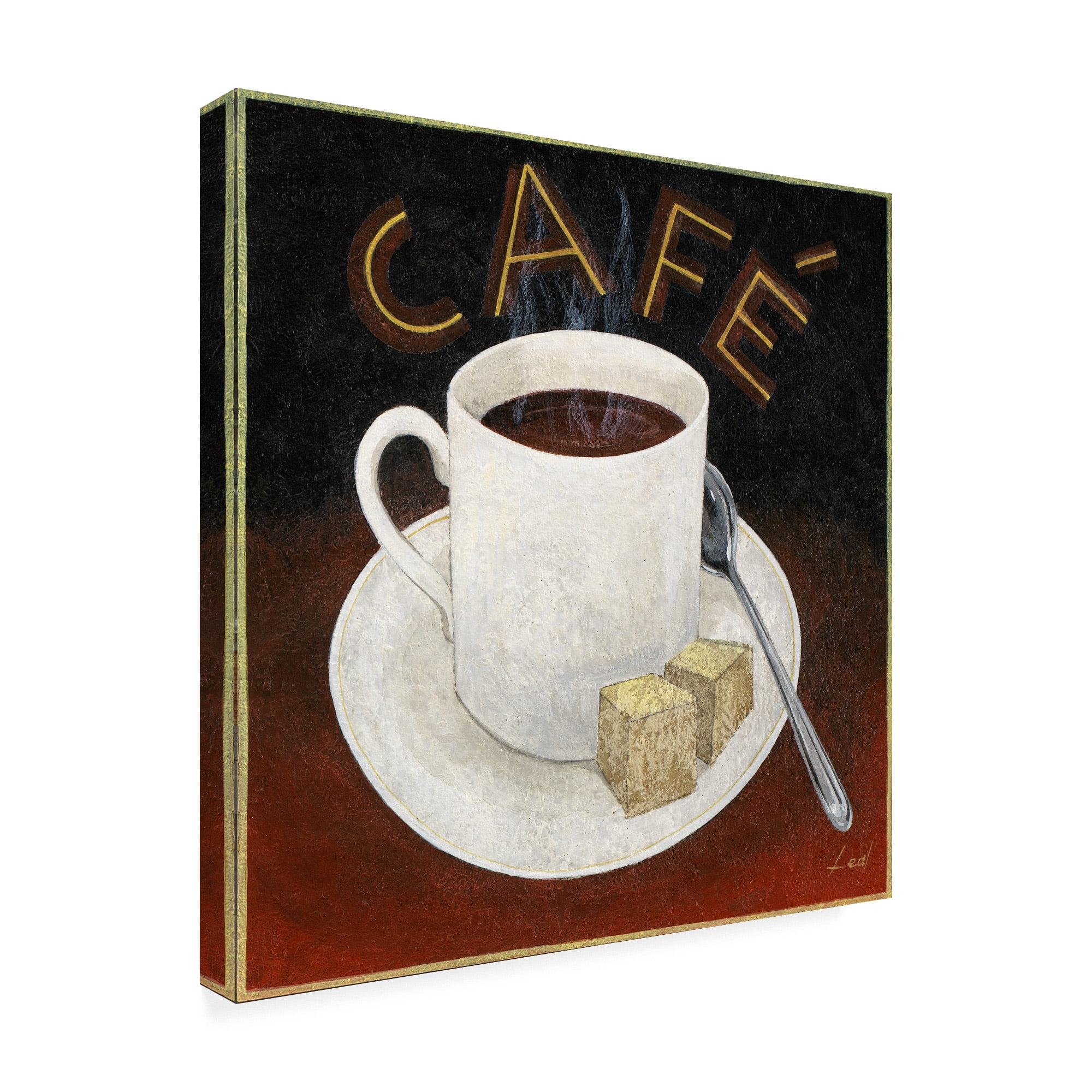 Trademark Fine Art 'Café Coffee Steam' Canvas Art by Pablo Esteban