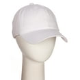 thumbnail image 5 of D&I Plain Dad Hat 100% Cotton Unstructured Hat Unisex Adjustable Strap - White, 5 of 8