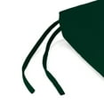 thumbnail image 3 of Jordan Manufacturing 17" x 19" Forest Green Solid Rectangular Outdoor Chair Pad Seat Cushion with Ties (2 Pack), 3 of 9