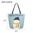 thumbnail image 5 of Large Canvas Bag 13.5x5.1x15 Inch Canvas Bag Shopping Canvas Bag Suitable For Outing Shopping Travel Out Of Large Capacity Storage Cute Merry Christmas Snowman, 5 of 9