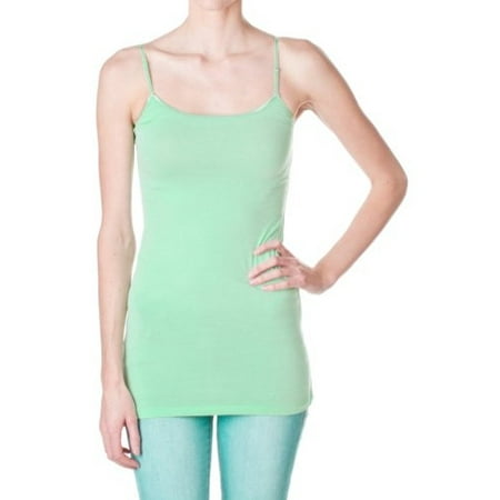 mint spaghetti strap tank basic camis camisole plain cotton dialog displays option button additional opens zoom