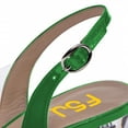 thumbnail image 4 of FSJ Women Peep Toe Crystal Slingback Pumps Buckle Transparent Chunky High Heels Fashion Party Date Heeled Sandals Size 8 Green, 4 of 4