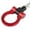 Red, variant on JDM Style Tow Hook, Screw,On Racing Towing Ring, M24x3 Thread, Front/Rear Mount, Metal Construction