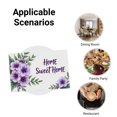 thumbnail image 5 of AMHNF Purple Floral Home Sweet Home Linen Table Mats Set of 4 12x18 inch for Home Kitchen Table Decor, 5 of 5