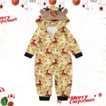 thumbnail image 2 of Odeerbi Christmas Onesie Pajamas for Family Holiday Sleep Jumpsuit Long Sleeve Family Christmas Pajamas Matching Sets Infant Printed Loungewear Jumpsuit Sleepwear Xmas PJs Set Yellow, 2 of 6