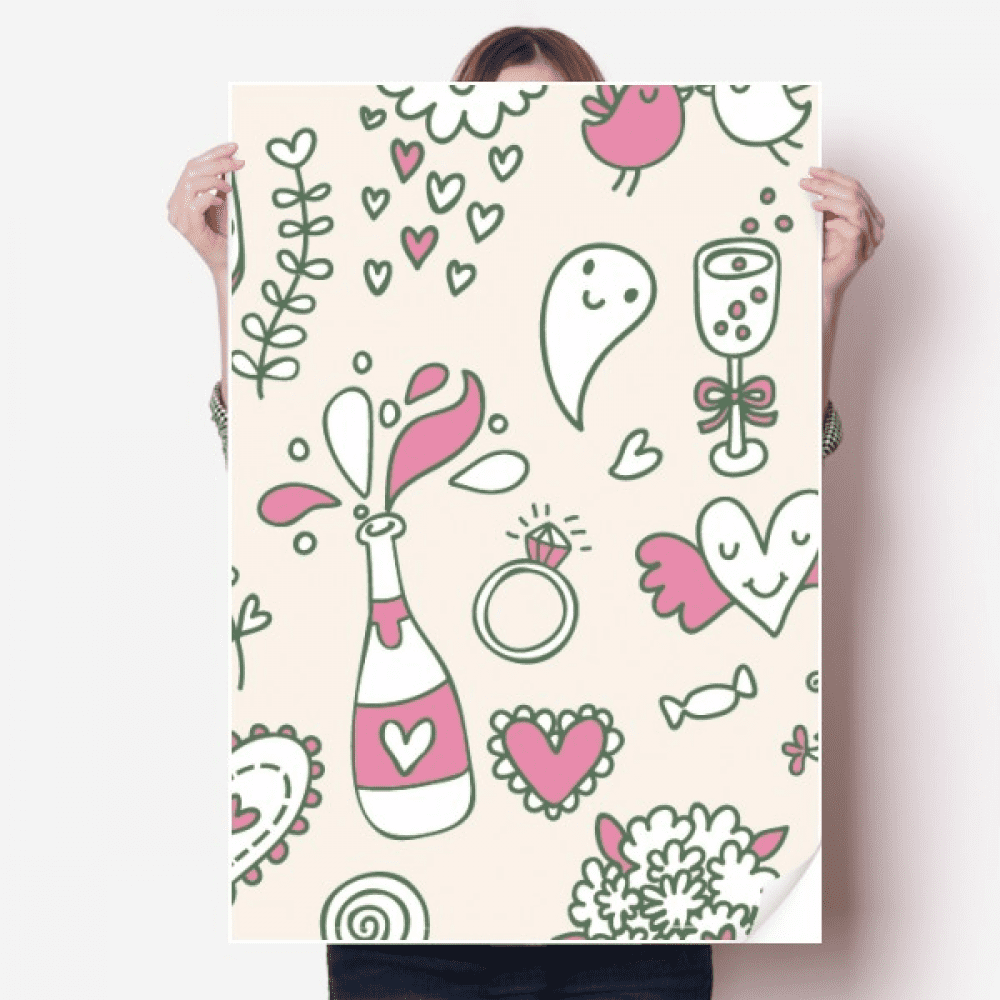 Loves Flower Paint Sticker Decoration Poster Playbill Wallpaper Window