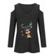 thumbnail image 5 of Camisas de Navidad Para Mujer Tops de Manga Larga Con Cuello en V Impreso Fuera Del Hombro Blusa Suelta Jersey Odeerbi ODB198243, 5 of 8