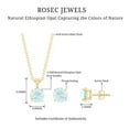 thumbnail image 6 of Rosec Jewels Natural Ethiopian Opal Pendant and Earrings - 6mm - AAA Grade - October Birthstone Jewelry Set for Women - Ready to Gift, 14K Yellow Gold, 6 of 8